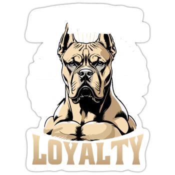 Cane Corso Hund Abyssal Loyalty - Sticker Größe S (10 x 10 cm) - Mattweiß - Vorne