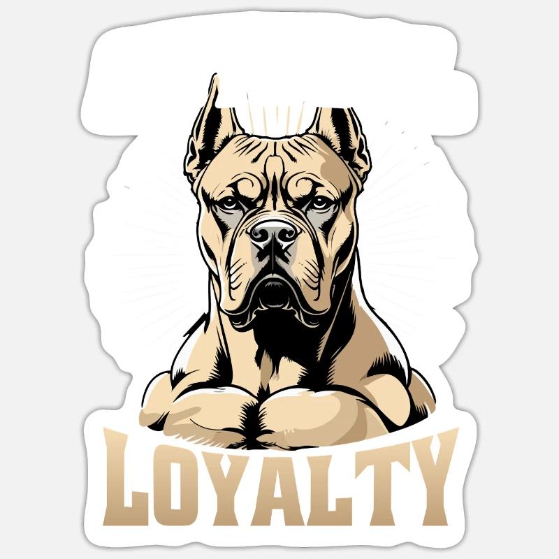 Cane Corso Hund Abyssal Loyalty Sticker Größe S (10 x 10 cm)