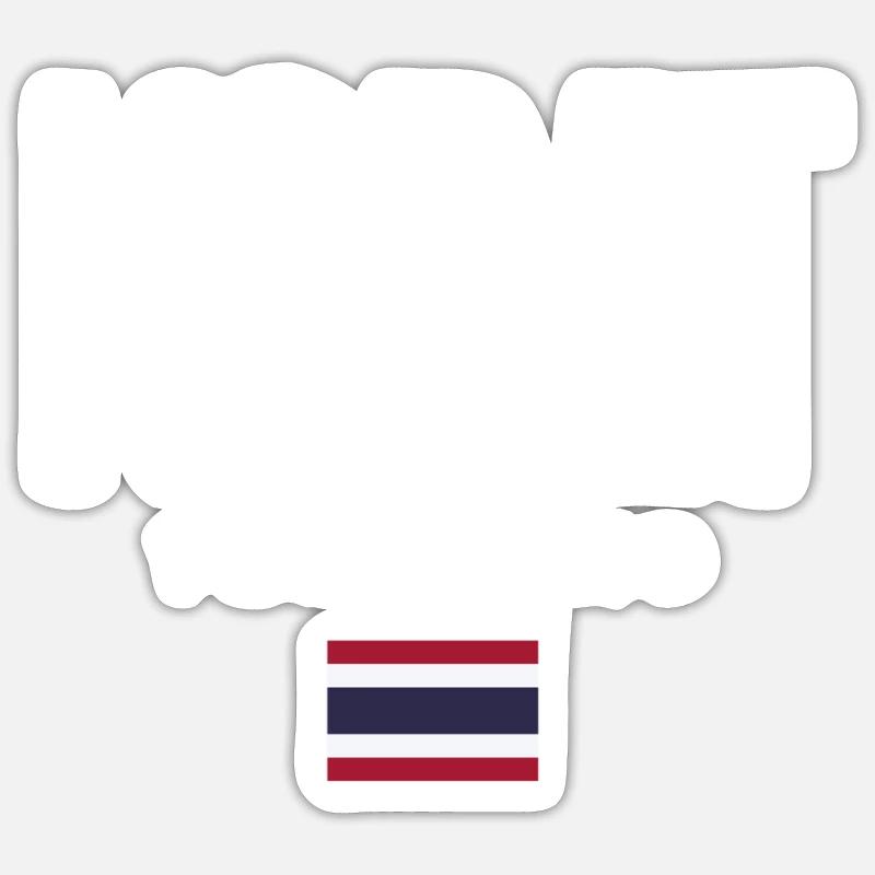 Korat Thaïlande - Sticker taille S (10 x 10 cm) - blanc mat
