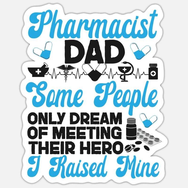Technicien en pharmacie - Sticker taille S (10 x 10 cm) - blanc mat