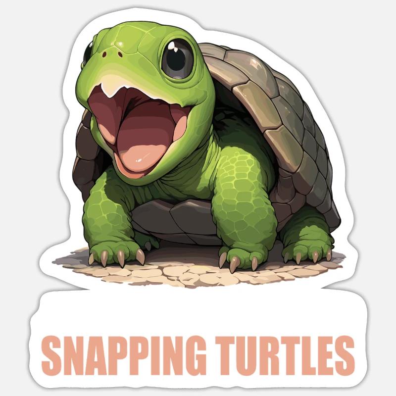 Snapping Turtles Snapping Turtle - Sticker size S (10 x 10 cm) - white matte