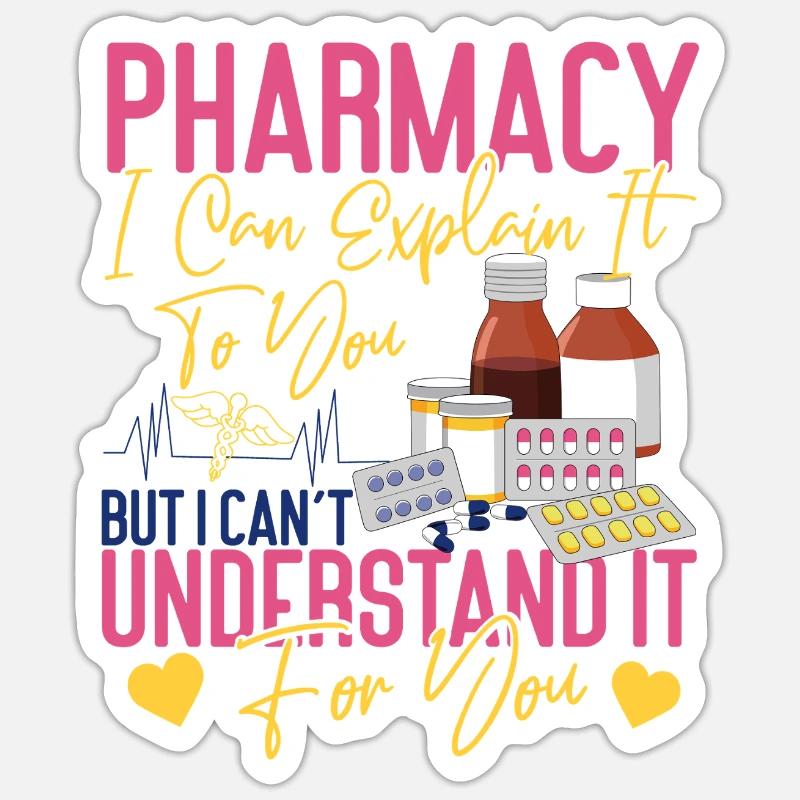 Pharmacy Tech Technician - Sticker Größe S (10 x 10 cm) - Mattweiß