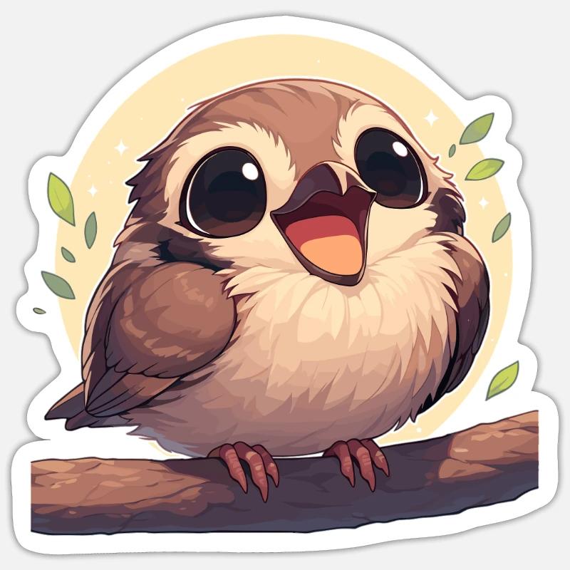 Sparrows Sparrow - Sticker size S (10 x 10 cm) - white matte