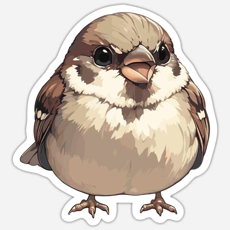 Sparrows Sparrow - Sticker size S (10 x 10 cm) - white matte