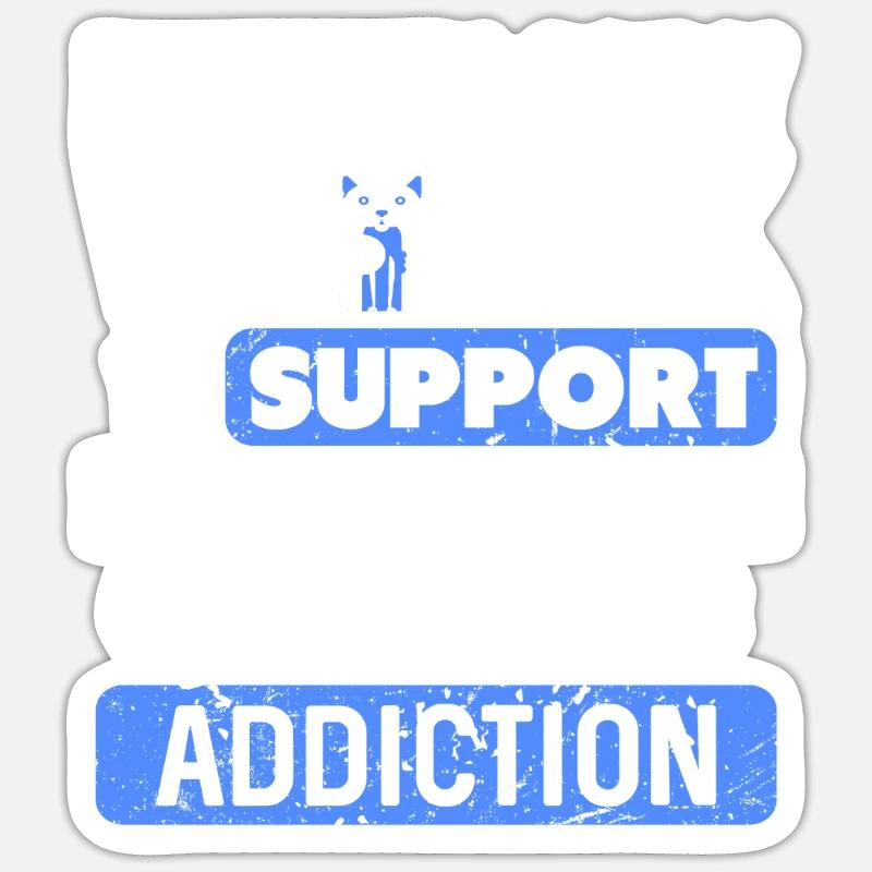 I Work To Support My Devon Rex Obsession Humor Sticker Größe S (10 x 10 cm)