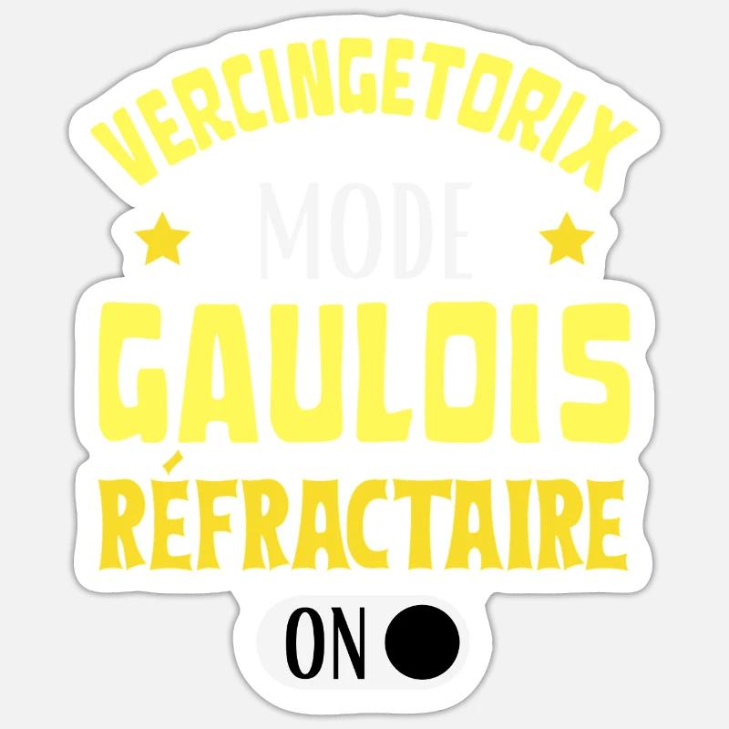 Mode Gaulois Réfractaire Activé - Sticker taille S (10 x 10 cm) - blanc mat