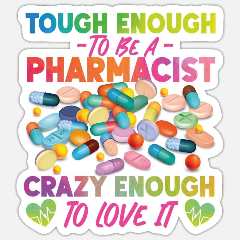 Pharmacy Tech Technician - Sticker Größe S (10 x 10 cm) - Mattweiß