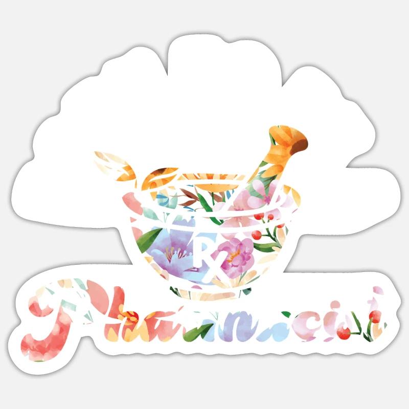 Pharmacy Tech Technician - Sticker size S (10 x 10 cm) - white matte