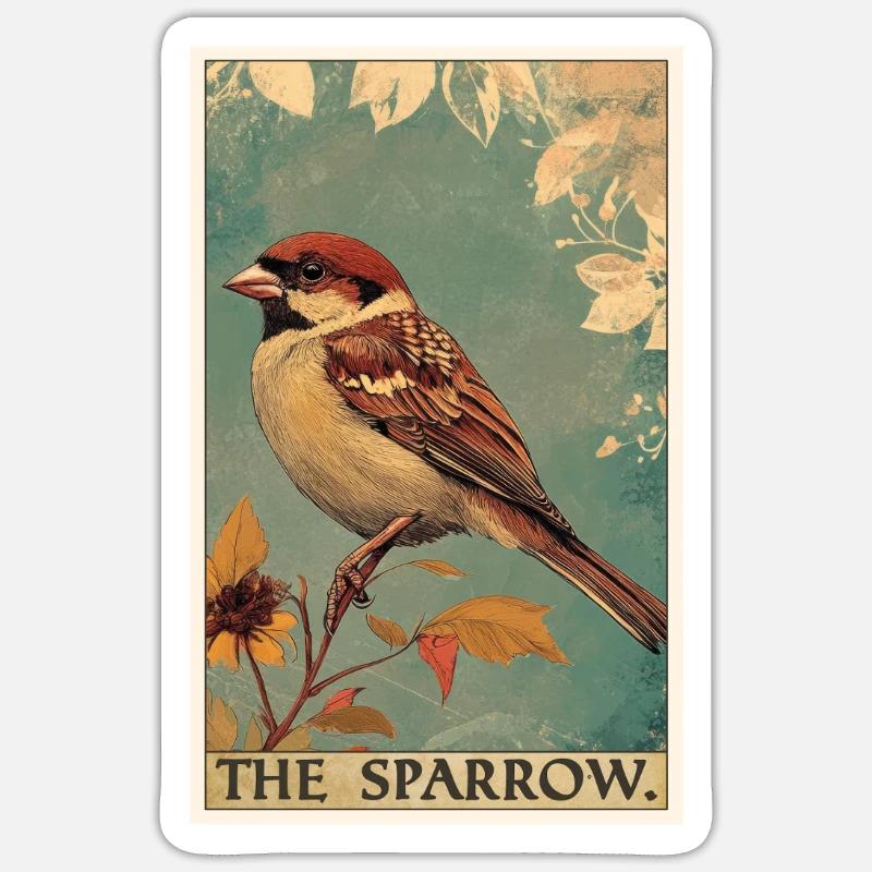 Sparrows Sparrow Sticker size S (10 x 10 cm)