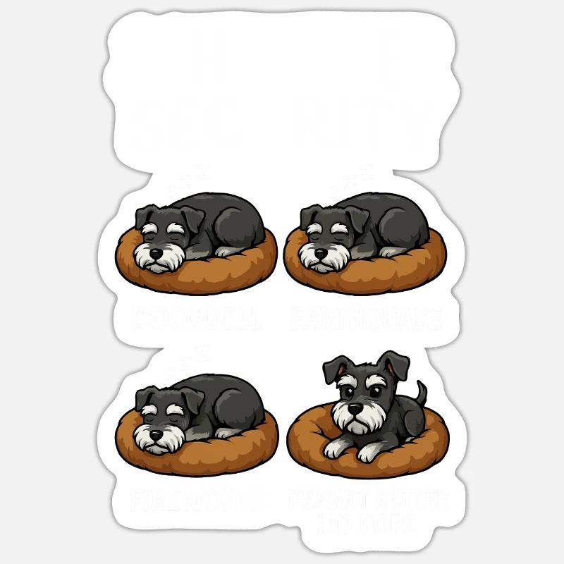 Schnauzer - Sticker Größe S (10 x 10 cm) - Mattweiß