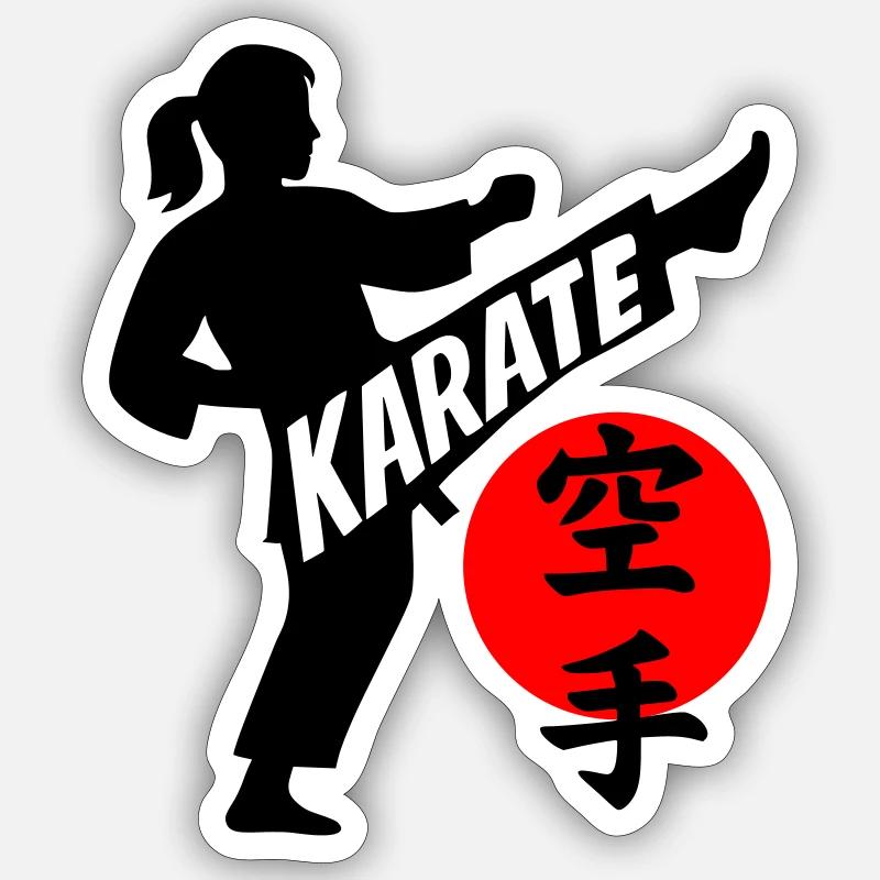 Karate - Sticker size S (10 x 10 cm) - white matte