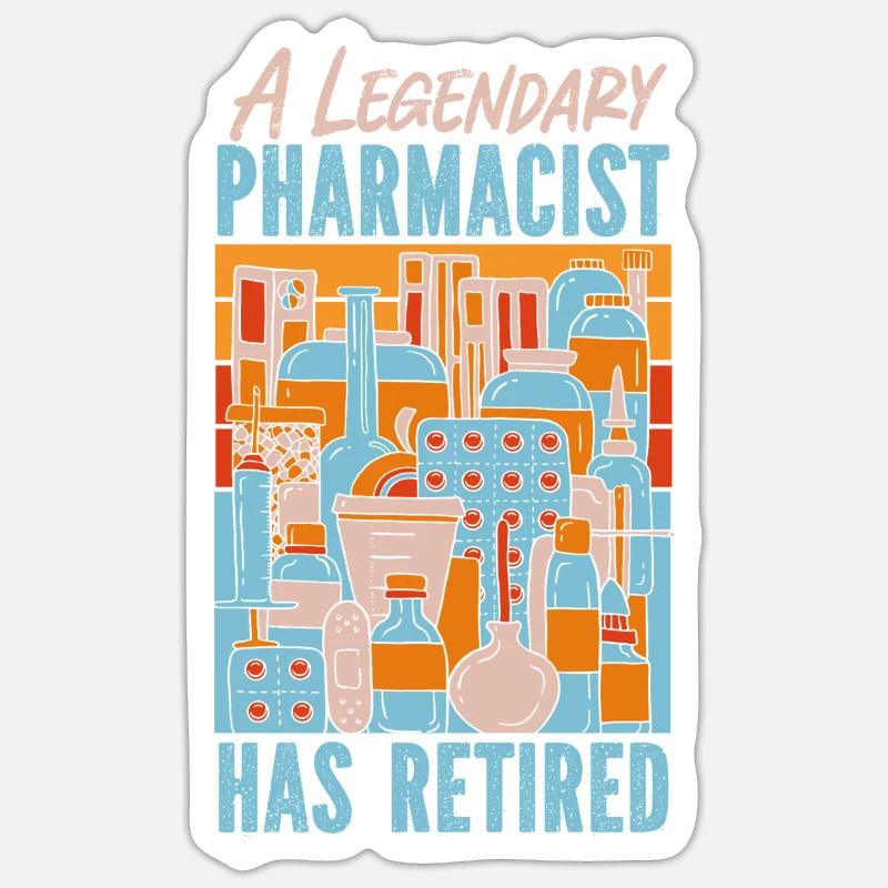 Pharmacy Tech Technician - Sticker Größe S (10 x 10 cm) - Mattweiß