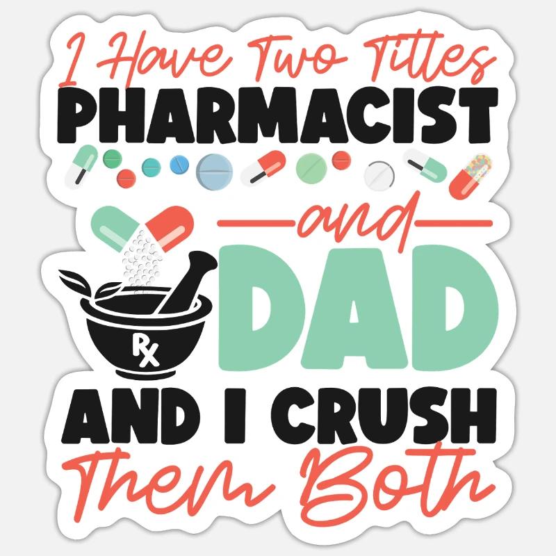 Pharmacy Tech Technician - Sticker Größe S (10 x 10 cm) - Mattweiß