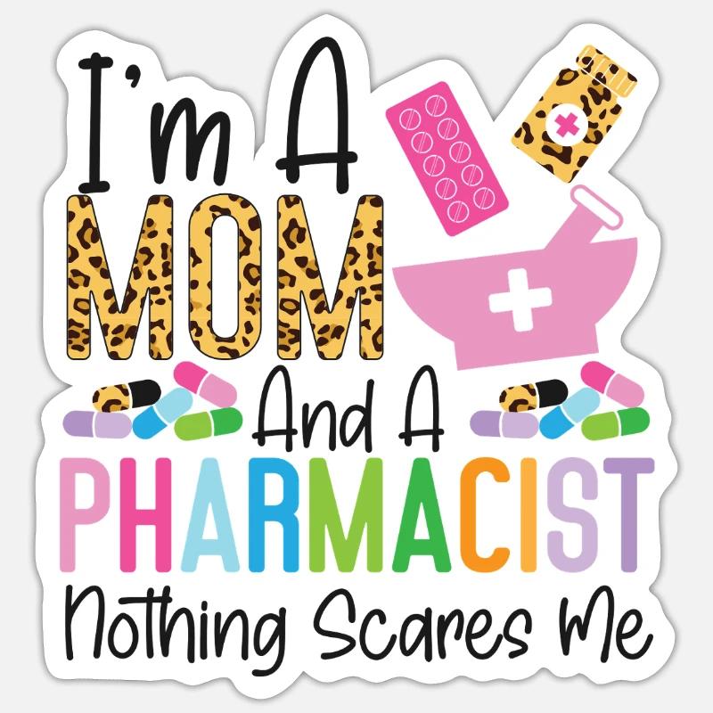 Pharmacy Tech Technician - Sticker size S (10 x 10 cm) - white matte