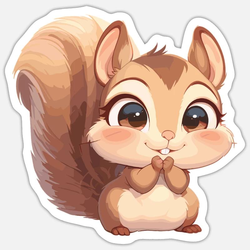 Squirrel - Sticker size S (10 x 10 cm) - white matte