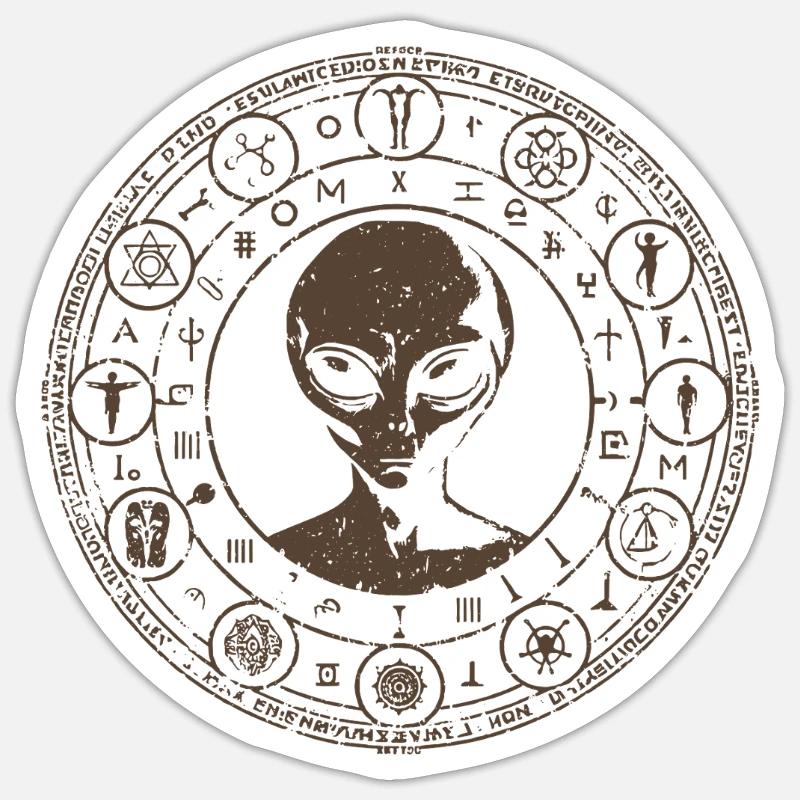 Conception de constellation extraterrestre mystique - Sticker taille S (10 x 10 cm) - blanc mat