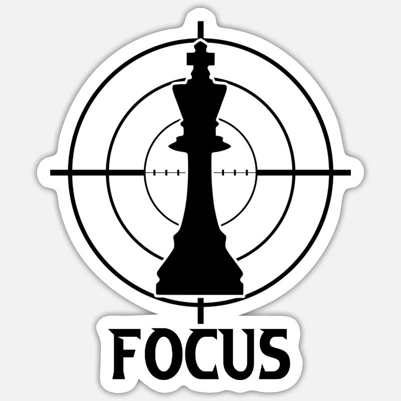 Échecs - Sticker taille S (10 x 10 cm) - blanc mat