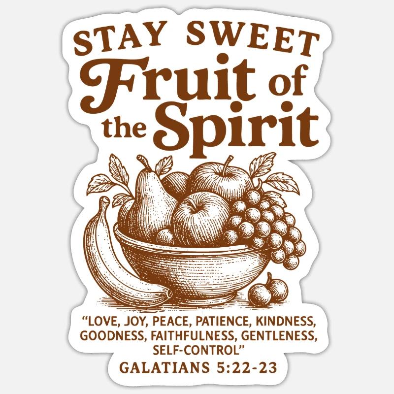 Fruit de l’ Conception de versets bibliques Sticker taille S (10 x 10 cm)