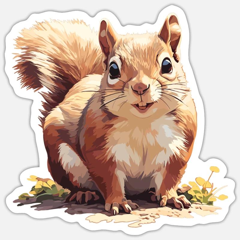 Squirrel - Sticker size S (10 x 10 cm) - white matte