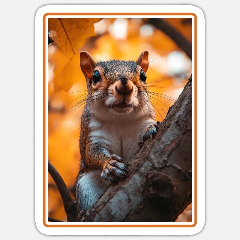 Eichhörnchen Sticker Größe S (10 x 10 cm)