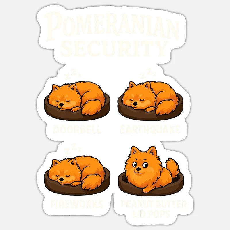 Dwarf spitz Sticker size S (10 x 10 cm)