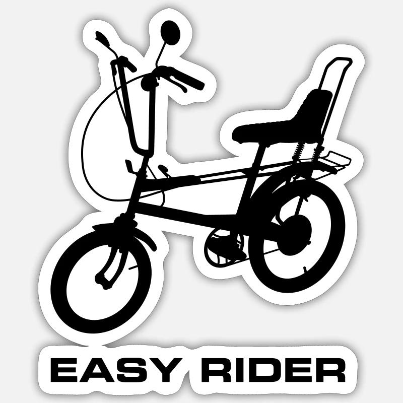Chopper-Design. - Sticker Größe S (10 x 10 cm) - Mattweiß
