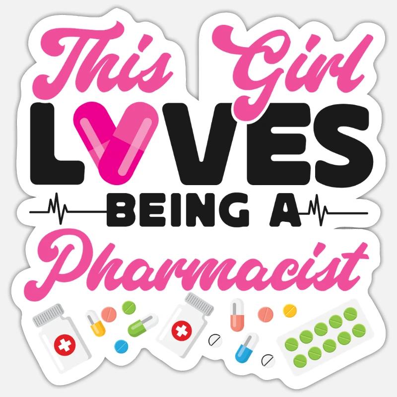 Pharmacy Tech Technician Sticker Größe S (10 x 10 cm)
