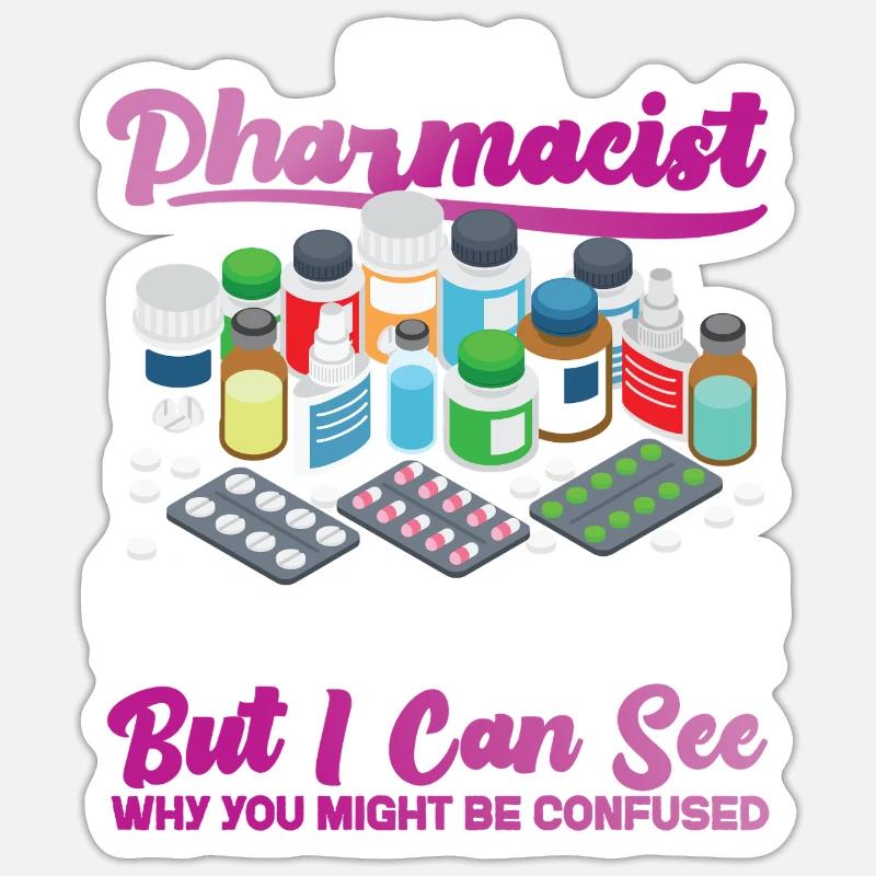 Pharmacy Tech Technician - Sticker Größe S (10 x 10 cm) - Mattweiß