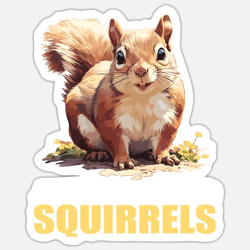 Squirrel - Sticker size S (10 x 10 cm) - white matte
