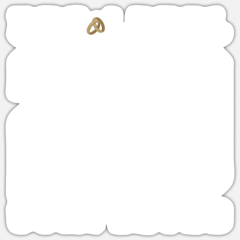 Mariage Niveau 20 Terminé - Sticker taille S (10 x 10 cm) - blanc mat