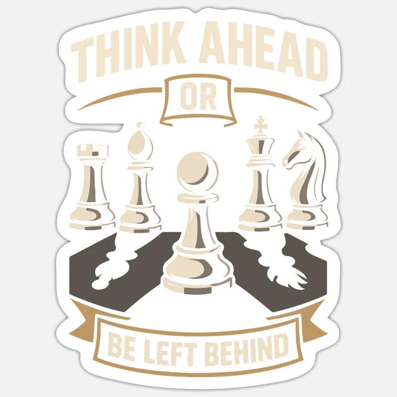 Vorausschauend Denken Oder Zurückbleiben Sticker Größe S (10 x 10 cm)