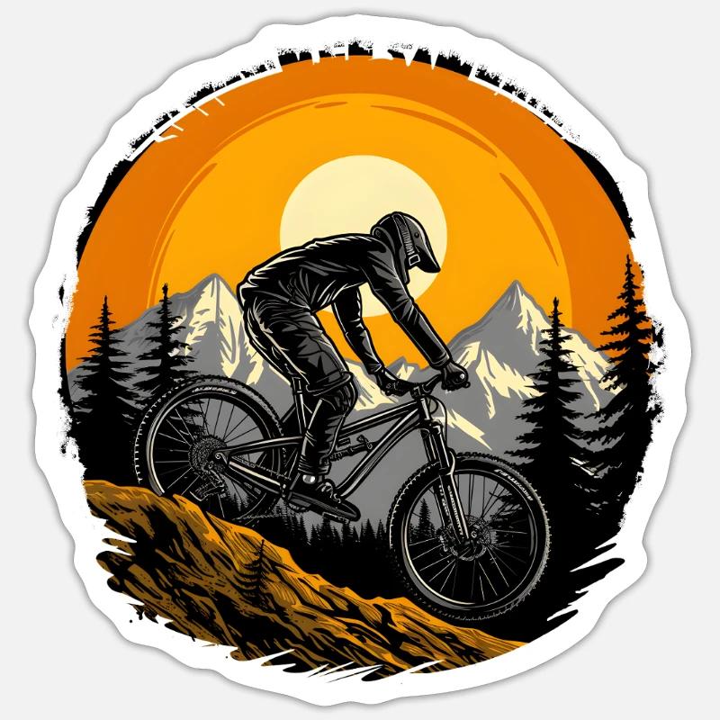 VTT - Sticker taille S (10 x 10 cm) - blanc mat