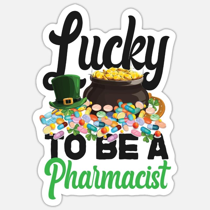 Pharmacy Tech Technician - Sticker Größe S (10 x 10 cm) - Mattweiß