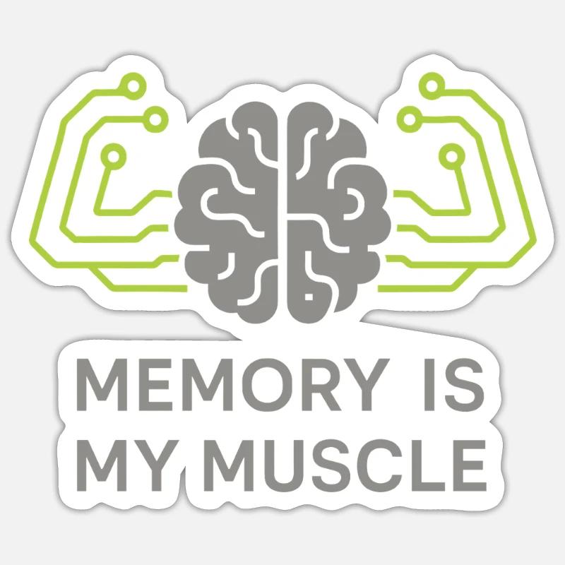 Memory Athlet Mnemonic Brain Training Mental Sticker Größe S (10 x 10 cm)