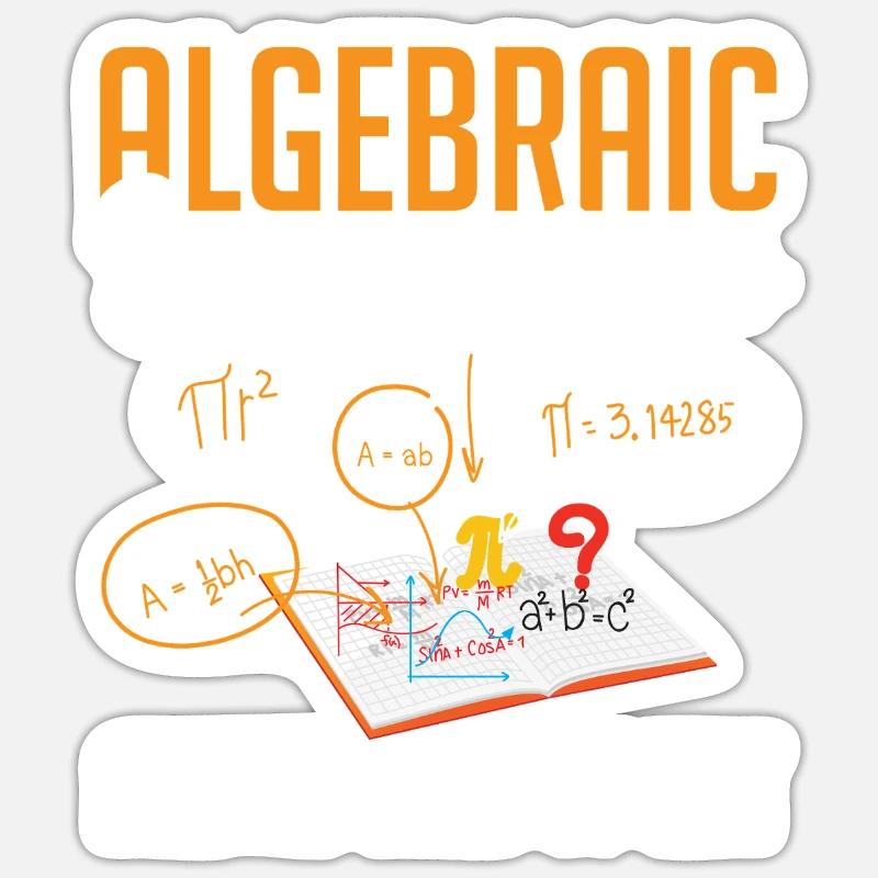 Math Math Math Teacher Math Teacher - Sticker size S (10 x 10 cm) - white matte