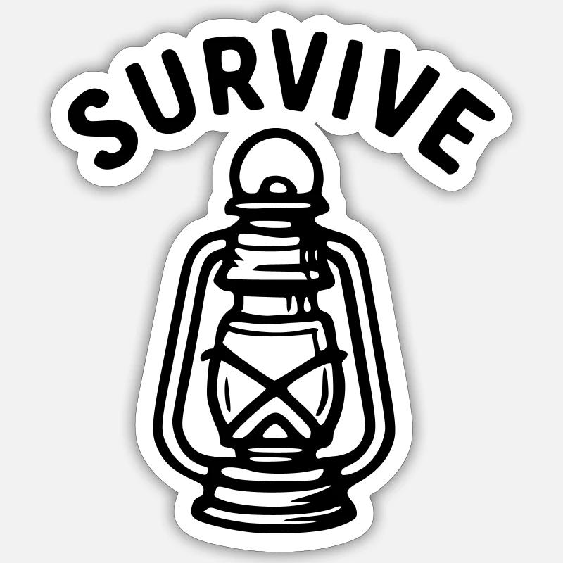 Survive - lantern Sticker size S (10 x 10 cm)