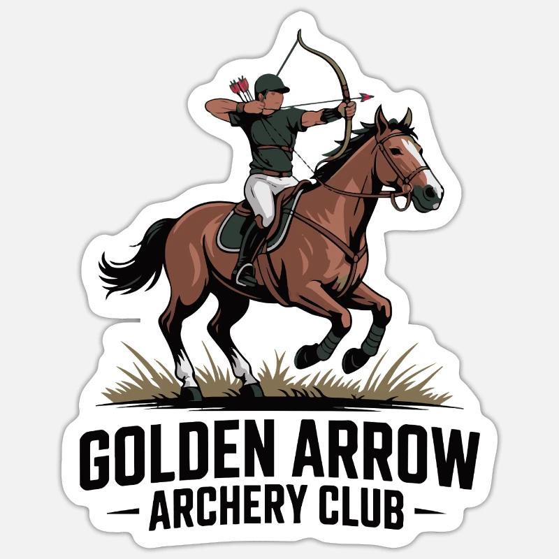 Dynamic Archer Crest on Horseback Sticker size S (10 x 10 cm)