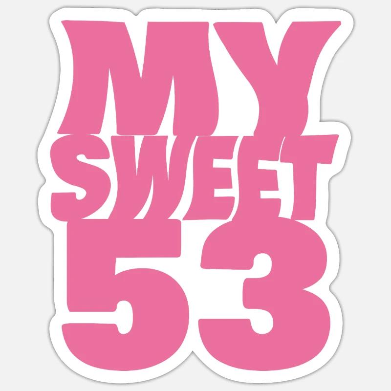 Doux 53 - Sticker taille S (10 x 10 cm) - blanc mat