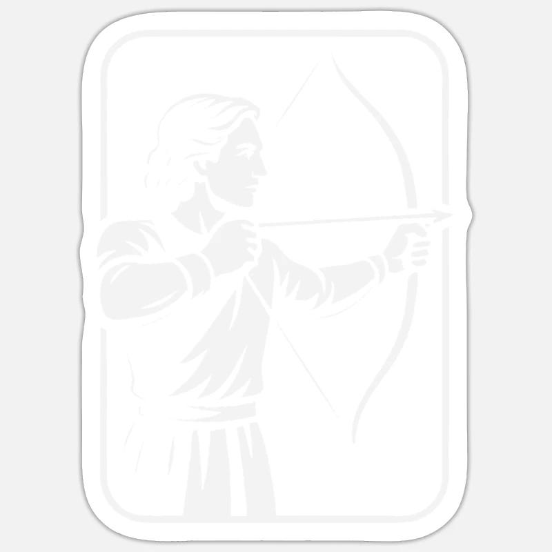 Archery Bow Target Archer Design Sticker size S (10 x 10 cm)