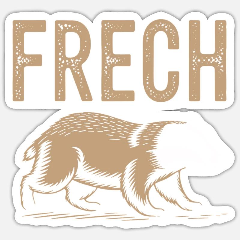 Frechdachs - Sticker Größe S (10 x 10 cm) - Mattweiß