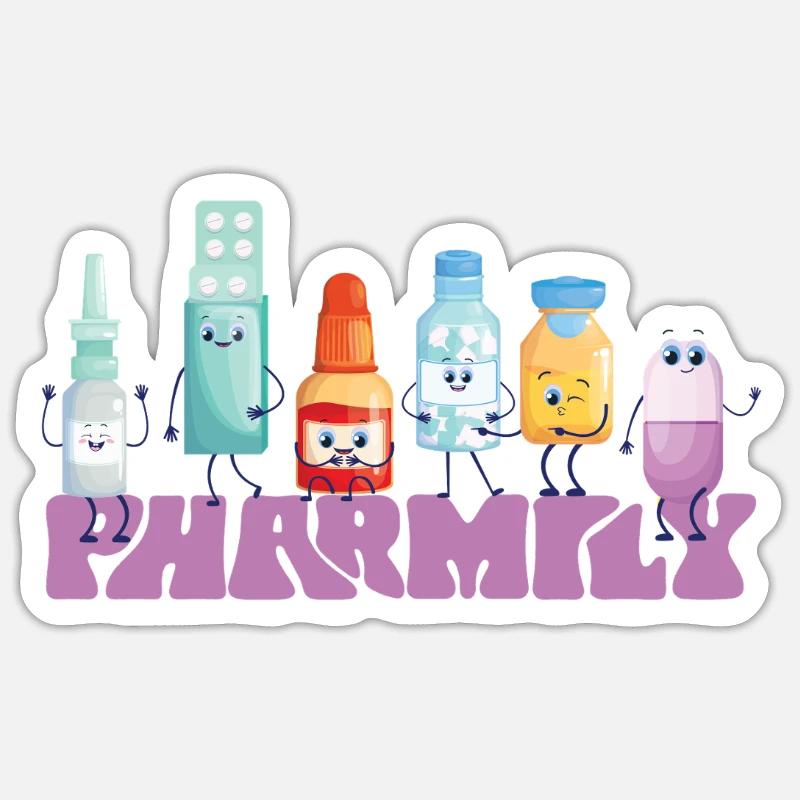 Pharmacy Tech Technician - Sticker size S (10 x 10 cm) - white matte