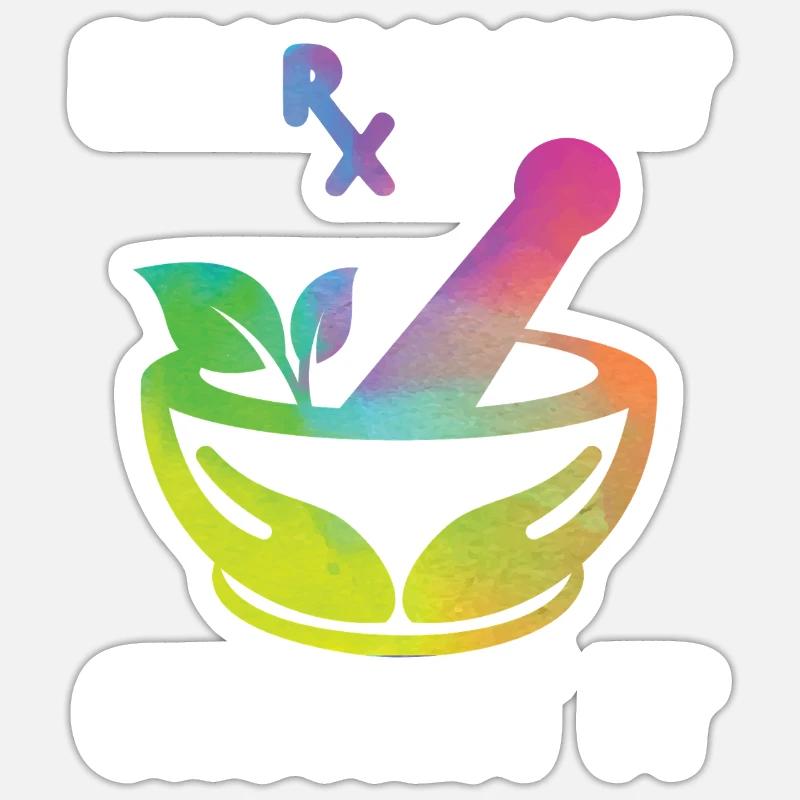 Pharmacy Tech Technician - Sticker size S (10 x 10 cm) - white matte