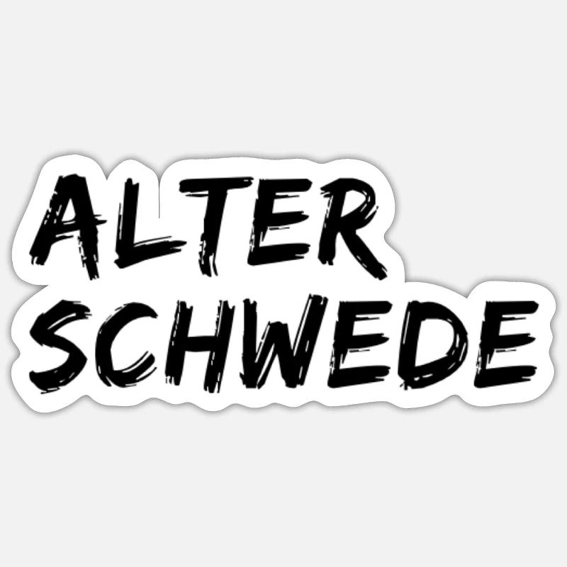 Old Swede Funny Expression Saying - Sticker size S (10 x 10 cm) - white matte