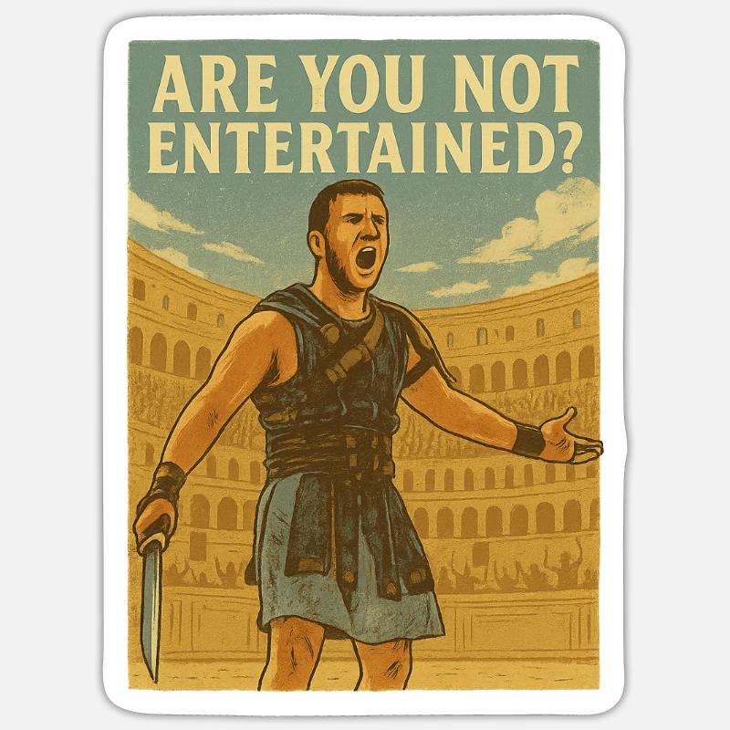 N’êtes-vous pas diverti ? - Sticker taille S (10 x 10 cm) - blanc mat