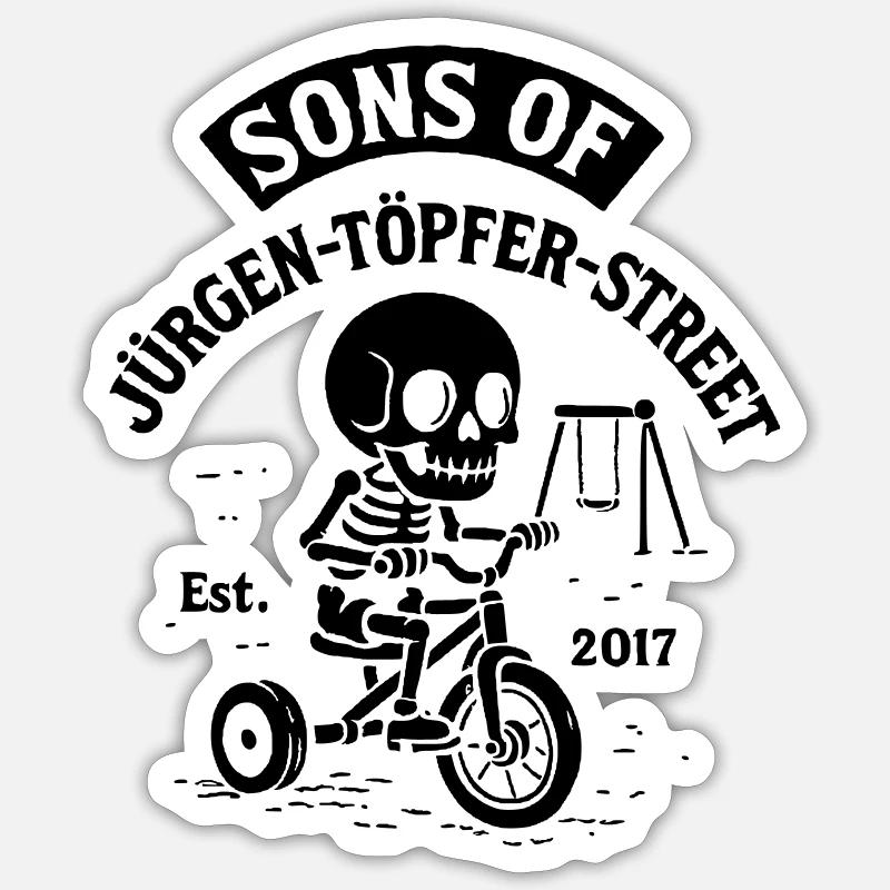 JTS Gang - Sticker Größe S (10 x 10 cm) - Mattweiß