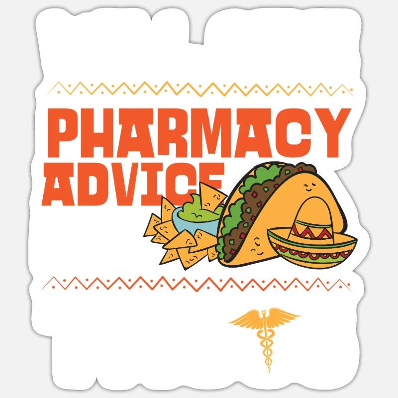 Pharmacy Tech Technician - Sticker size S (10 x 10 cm) - white matte