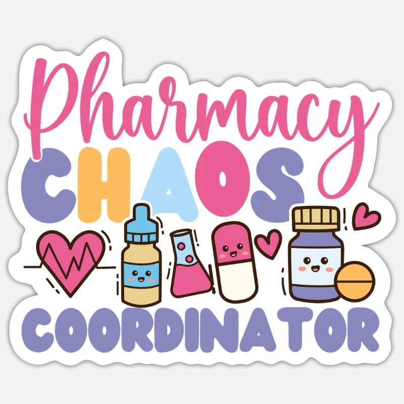 Pharmacy Tech Technician Sticker Größe S (10 x 10 cm)