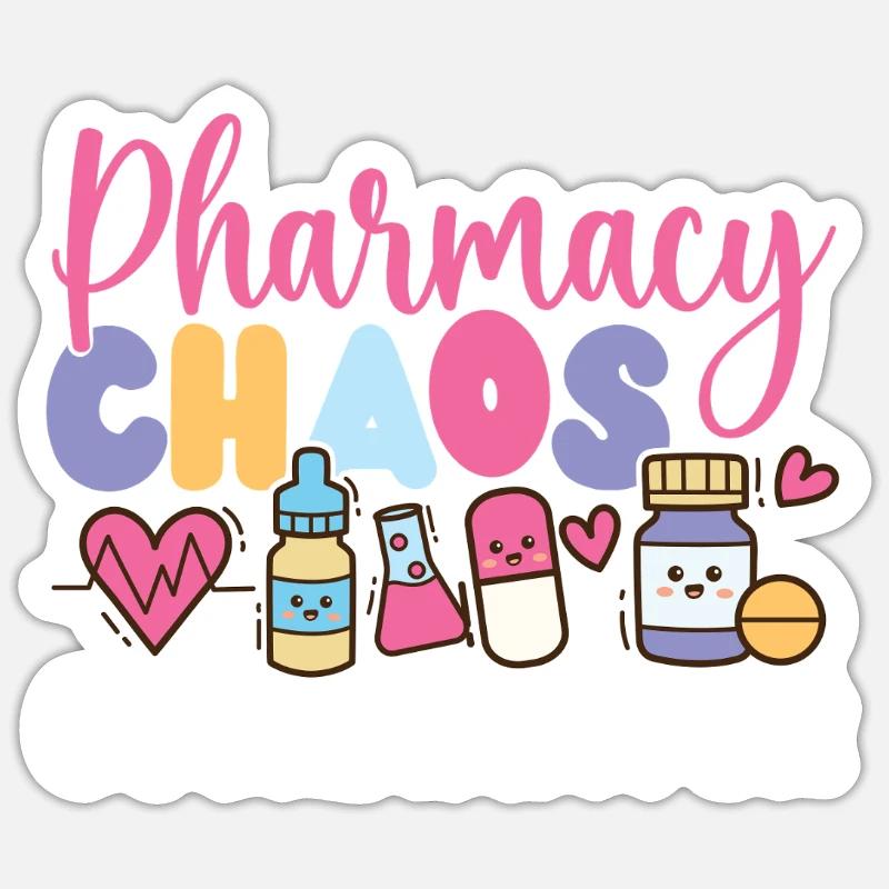 Pharmacy Tech Technician - Sticker Größe S (10 x 10 cm) - Mattweiß