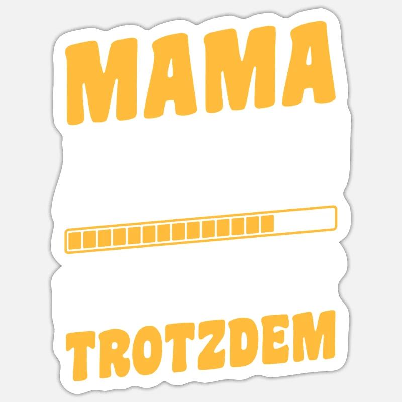 Mère Équipe Maman - Sticker taille S (10 x 10 cm) - blanc mat