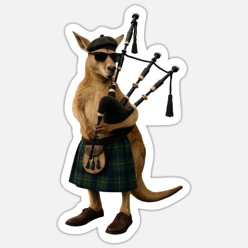 Cornemuse kangourou Sticker taille S (10 x 10 cm)